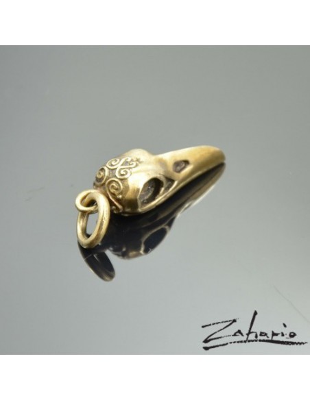 Pendant Raven's Skull Bronze
