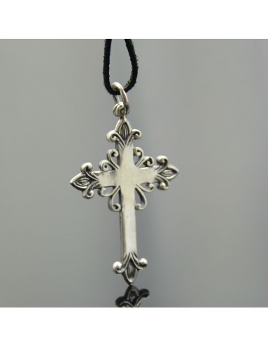 Pendant Cross Decorated Silver